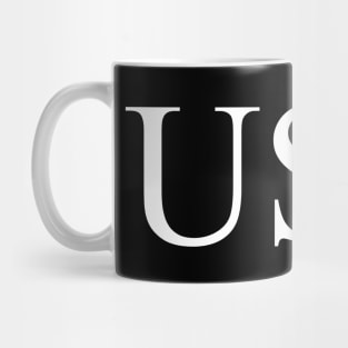 Text: USA (white) Mug